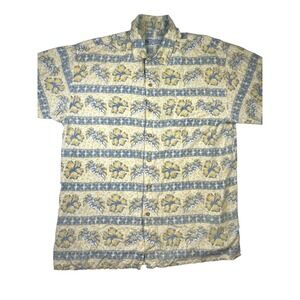 New York Sportswear Hawaiian Shirt Men's‎ 2XL Big & Tall Floral Button Up